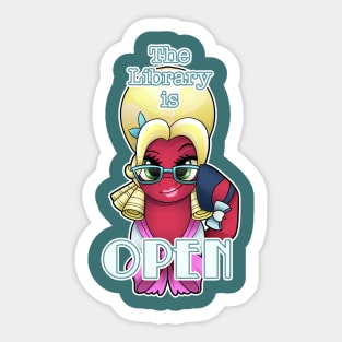 The Library Is Open Sticker